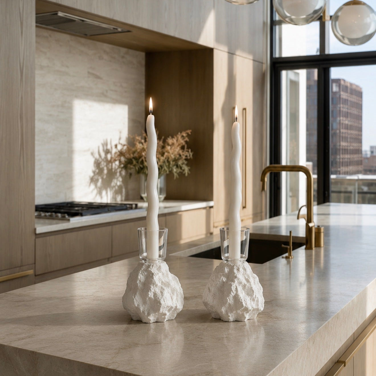 Stone Collection Candle Holders