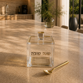 Gold Acrylic Honey Jar with Gold Spoon
