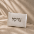 White Tzedakah Pouch