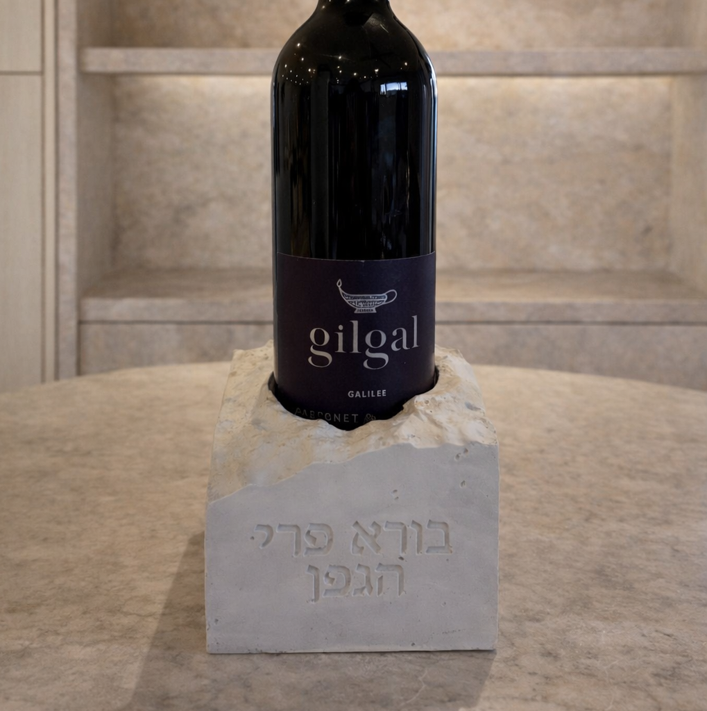 Concrete wine holder